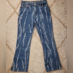 S.O.N.G. Y2K Bleached Bootcut Jeans|Acid Wash Western Grunge Denim